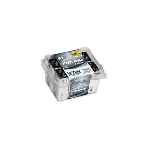 Rayovac 9V Lithium Battery - For Multipurpose - 9 V DC - Lithium (Li) - 8 / Pack