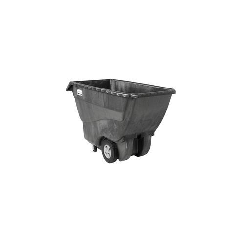 Rubbermaid Commercial Structural Foam Standard Tilt Truck - 1000 lb Capacity - Structofoam - x 30.2" Width x 64.5" Depth x 38" Height - Black - 1 Each