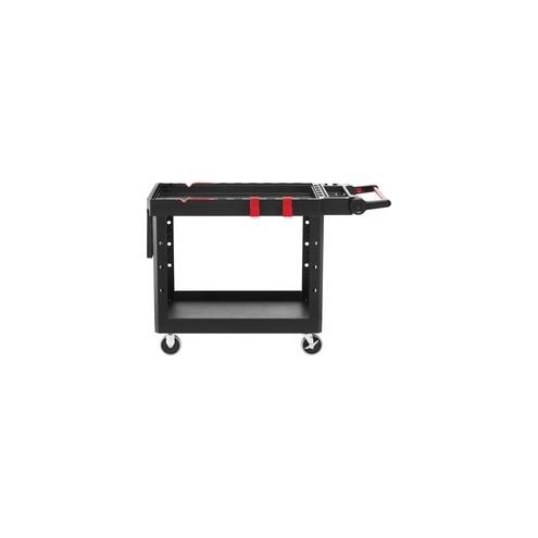 Rubbermaid Commercial Heavy Duty Adaptable Utility Cart - Push/Pull Handle - 520 lb Capacity - 4 Casters - 4" Caster Size - Plywood, Foam - 51.5" Length x 25.2" Width x 36" Height - Black - 1 Each