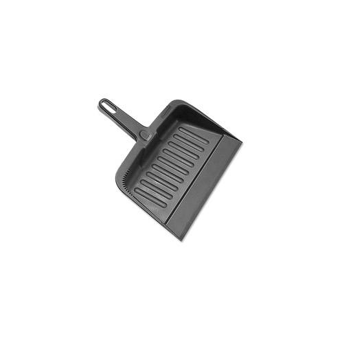 Rubbermaid Commercial Heavy-Duty Dust Pan - 8.20" Wide - Plastic - Charcoal - 12 / Carton