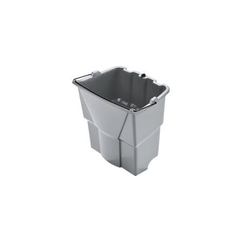 Rubbermaid Commercial WaveBrake 18qt Dirty Water Bucket - 18 quart - 14" x 9.8" - Plastic - Gray - 1 Each