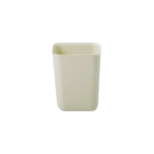 Rubbermaid Commercial 7Q Fire Resistant Wastebasket - 1.75 gal Capacity - Yes - Chip Resistant, Dent Resistant, Rust Resistant, Long Lasting - Fiberglass - Beige, Green