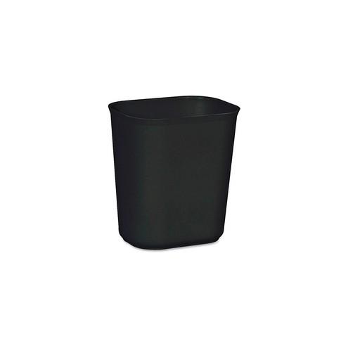 Rubbermaid Commercial 14Quart Fire Resistant Wastebasket - 3.50 gal Capacity - 12.3" Height x 11.1" Width x 8.3" Depth - Black