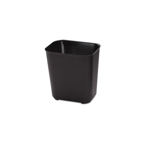 Rubbermaid Commercial 28qt. Fire Resistant Wastebasket - 7 gal Capacity - 15.5" Height x 14.5" Width x 10.5" Depth - Black
