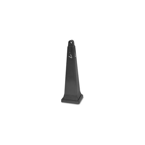 Rubbermaid Commercial GroundsKeeper Smoking Receptacle - 39.4" Height x 12.3" Width x 12.3" Depth - Steel, Plastic - Black