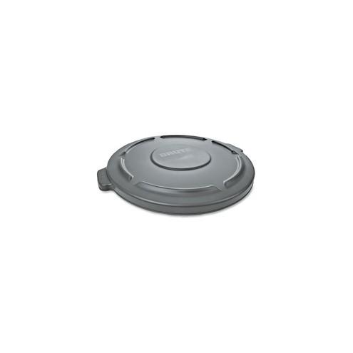 Rubbermaid Commercial Brute 20-gallon Container Lid - Round - High-density Polyethylene (HDPE) - 1 Each - Gray