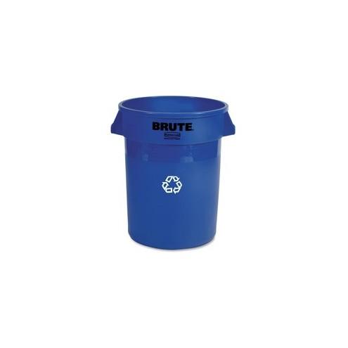 Rubbermaid Commercial Heavy-Duty Recycling Container - 32 gal Capacity - 27.3" Height x 22" Width x 22" Depth - Blue