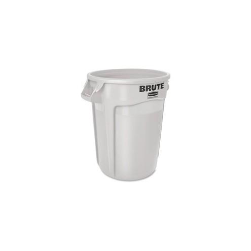 Rubbermaid Commercial Brute Round Container - 32 gal Capacity - Round - Plastic - White