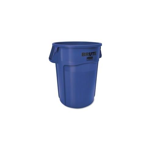 Rubbermaid Commercial Brute 44-Gallon Utility Container - 44 gal Capacity - Round - 31.5" Height x 24" Diameter - Blue