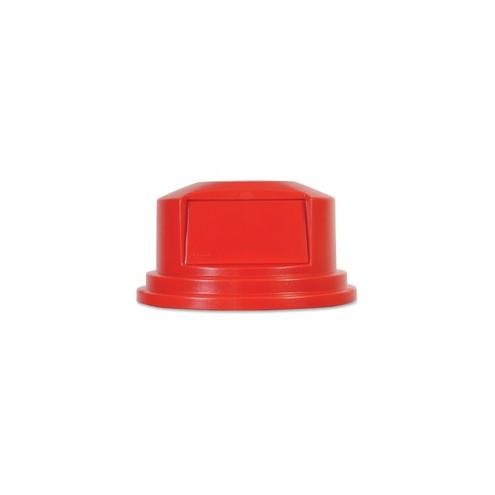 Rubbermaid Commercial 55-gal Brute Container Dome Top - Dome - Plastic - 1 Carton - Red