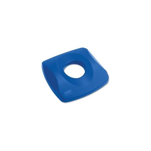 Rubbermaid Commercial Untouchable Recycling Lid - Square - Plastic - 4 / Carton - Blue