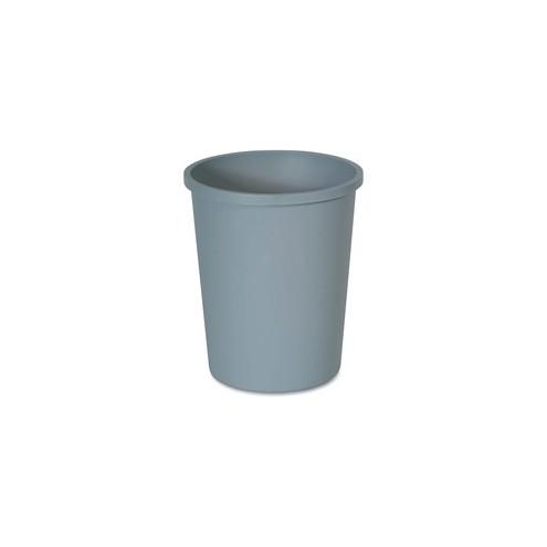 Rubbermaid Commercial Untouchable 11-gal Container - 11 gal Capacity - Round - Crack Resistant, Durable - 18.8" Height x 15.8" Diameter - Plastic - Gray