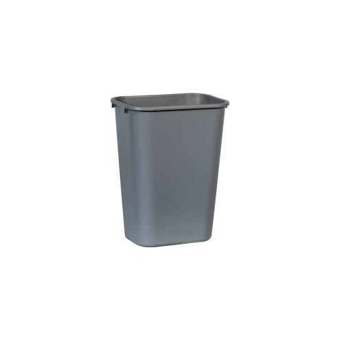 Rubbermaid Commercial Standard Series Wastebaskets - 10.31 gal Capacity - Rectangular - 20" Height x 11" Width x 15.3" Depth - Polyethylene - Gray