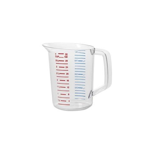 Rubbermaid Commercial Bouncer 1 Quart Measuring Cup - 7.61 fl oz - 1 Each - Clear - Polycarbonate