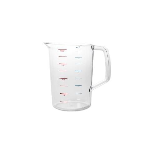 Rubbermaid Commercial Bouncer 4 Quart Measuring Cup - 1 gal - 6 / Carton - Clear - Polycarbonate - Measuring