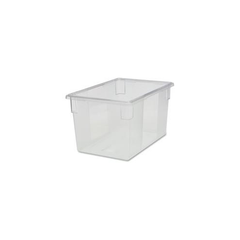 Rubbermaid Commercial 21-1/2 Gallon Food Tote Box - 86 quart Food Container - Poly - Dishwasher Safe - Clear - 6 Piece(s) / Carton