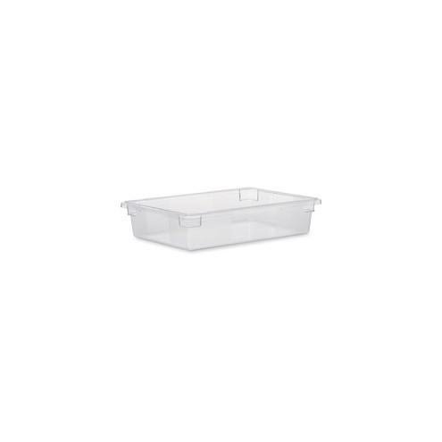 Rubbermaid Commercial 8-1/2 gallon Clear Food Tote Box - 34 quart Food Container - Poly - Dishwasher Safe - Clear - 6 Piece(s) / Carton