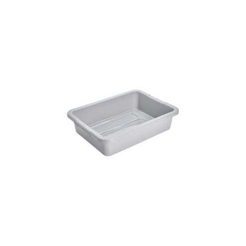 Rubbermaid Commercial 4.6G Bus/Utility Box - Utility Box - Plastic - Dishwasher Safe - Gray - 1 Piece(s) Each