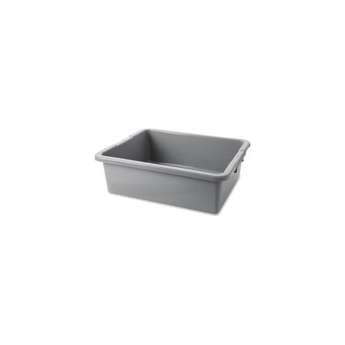 Rubbermaid Commercial Undivided Bus/Utility Box - 28.5 quart Utility Box - Plastic - Storing - Dishwasher Safe - Gray - 1 Piece(s) Each