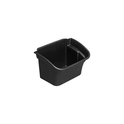 Rubbermaid Commercial Utility Cart 4-gallon Bin - 17" Width x 12.5" Depth x 10.5" Height - Black