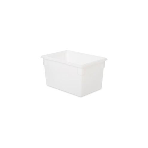 Rubbermaid Commercial 21-1/2G White Food Storage Box - 86 quart Food Container - Plastic - Dishwasher Safe - White - 6 Piece(s) / Carton