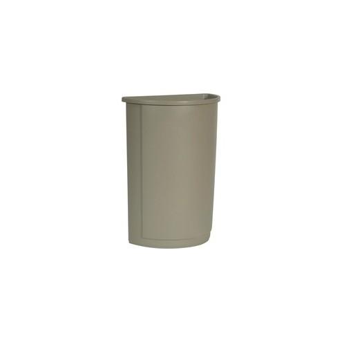 Rubbermaid Commercial Half Round Wastebaskets - 21 gal Capacity - Semicircular - Beige