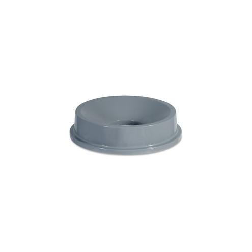 Rubbermaid Commercial 32-Gallon Container Funnel Top Lid - Round - Plastic - 1 Each - Gray