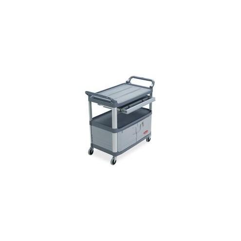 Rubbermaid Commercial Instrument Cart - 3 Shelf - 300 lb Capacity - 4" Caster Size - x 40.6" Width x 20" Depth x 37.8" Height - Gray - 1 Each