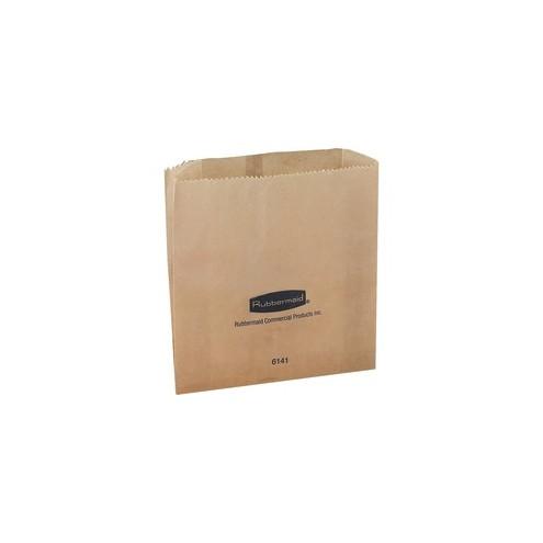 Rubbermaid Commercial Waxed Receptacle Bags - Kraft Paper - 250/Carton