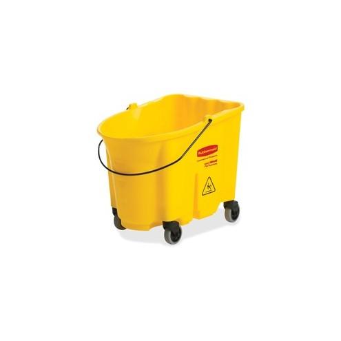 Rubbermaid Commercial 35-qt WaveBrake Mop Bucket - 35 quart - 17.4" x 16" - Tubular Steel, Plastic - Yellow - 1 Each