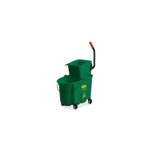 Rubbermaid Commercial WaveBrake 35-qt Side Press Combo - 35 quart - Splash Resistant - Tubular Steel, Plastic - Green - 1 Each