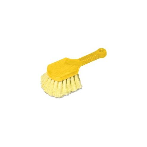 Rubbermaid Commercial Short Handle Utility Brush - 8" Handle Length - 1 Each