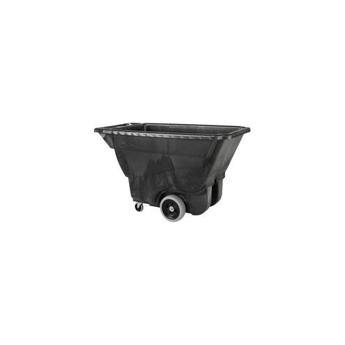 Rubbermaid Commercial Utility Duty Tilt Truck - 450 lb Capacity - Structofoam - x 26" Width x 53" Depth x 33" Height - Black - 1 Each