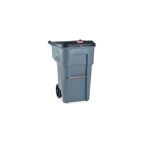 Rubbermaid Commercial BRUTE Confidential Waste Can - 65 gal Capacity - Heavy Duty, Key Lock, Tamper Resistant - 41" Height x 25.3" Width x 32.3" Depth - Resin - Gray