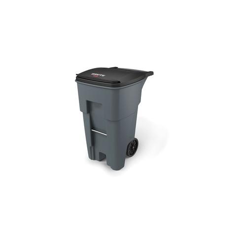 Rubbermaid Commercial Big Wheel General Roll-out Container - 65 gal Capacity - 41.8" Height x 32.3" Width - Gray