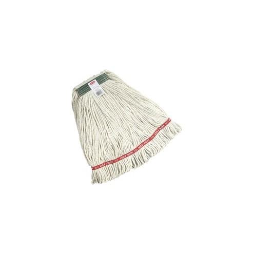 Rubbermaid Commercial 20 oz Wed Foot Blend Wet Mop - Cotton, Synthetic Fiber, Yarn, PVC
