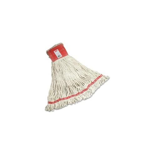 Rubbermaid Commercial 5" Headband Web Foot Wet Mop - Synthetic Fiber, Yarn, Cotton, PVC