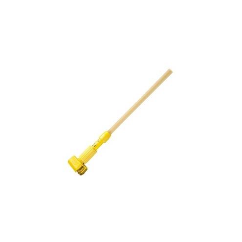 Rubbermaid Commercial Gripper Wet Mop 60" Hardwd Handle - 60" Length - Yellow - Hardwood - 12 / Carton