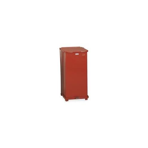 Rubbermaid Commercial Defenders Steel Step Cans - 24 gal Capacity - 30" Height x 15" Width x 15" Depth - Steel - Red