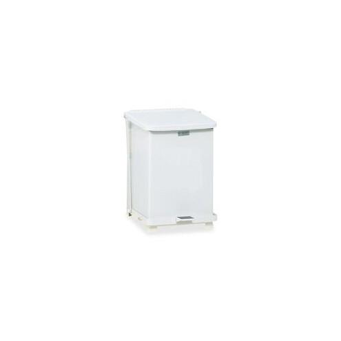 Rubbermaid Commercial Steel Step Trash Can - 7 gal Capacity - Square - 12" Height x 12" Width x 17" Depth - Nylon, Steel - White