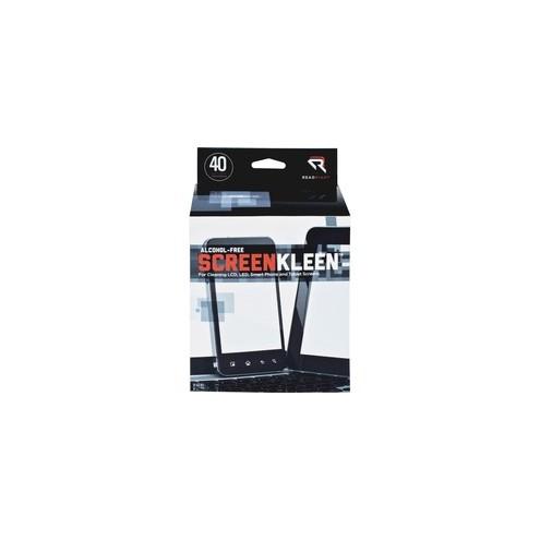 Read Right Alcohol-free LCD ScreenKleen Wipes - For PDA, Notebook, Display Screen - Alcohol-free - 80 / Box