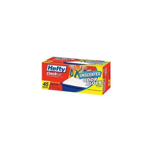 Hefty CinchSak 13 gal Tall Kitchen Bags - 13 gal - White - 270/Carton - Garbage, Kitchen