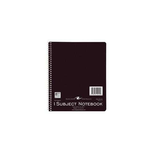 Roaring Spring 1-Subject Spiralbound Notebook - 50 Sheets - Wire Bound - Ruled Red Margin - 15 lb Basis Weight - 7" x 8 1/2" - White Paper - Assorted Cover - 50 / Each