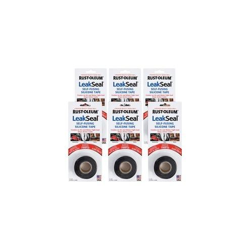 LeakSeal LeakSeal Self-fusing Silicone Tape - 10 ft Length x 1" Width - Silicone - 6 / Carton - Black