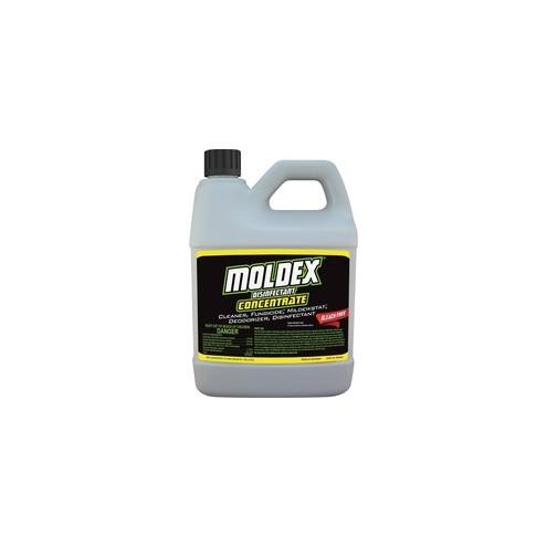 Moldex Disinfectant Concentrate - Concentrate Liquid - 64 fl oz (2 quart) - Fresh Clean Scent - 1 Each - White