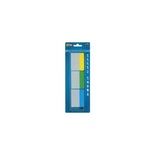 Redi-Tag Page Manager Index Tabs - 30 Write-on Tab(s)2" Tab Width - Self-adhesive, Removable - Yellow, Green, Blue Tab(s) - 30 / Pack