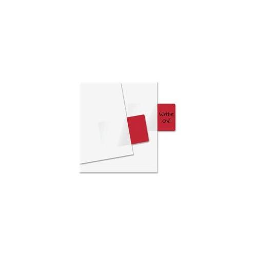 Redi-Tag Standard Size Page Flags - 50 x Red - 1" x 1.69" - Rectangle - Red - Removable, Self-adhesive - 50 / Pack