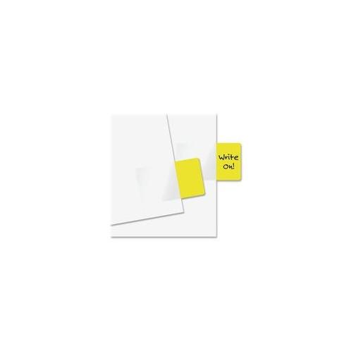Redi-Tag Standard Size Page Flags - 50 x Yellow - 1" x 1.69" - Rectangle - Yellow - Removable, Self-adhesive - 50 / Pack