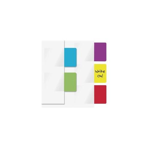 Redi-Tag Standard Size Page Flags - 10 x Red, 10 x Yellow, 10 x Blue, 10 x Green, 10 x Purple - 1" x 1.69" - Rectangle - Assorted - Removable, Self-adhesive - 50 / Pack