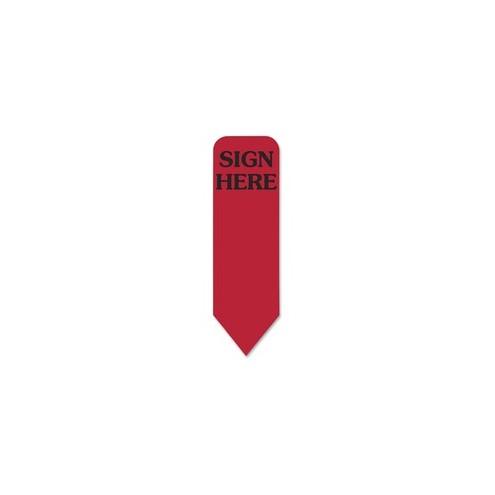 Redi-Tag Sign Here Reversible Red Refill Rolls - 720 - 1.87" x 0.56" - Arrow - "SIGN HERE" - Red - Removable - 100 / Box